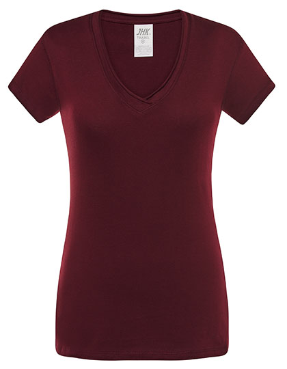 Slim Fit Damen-T-Shirt "Sicilia" mit V-Ausschnitt